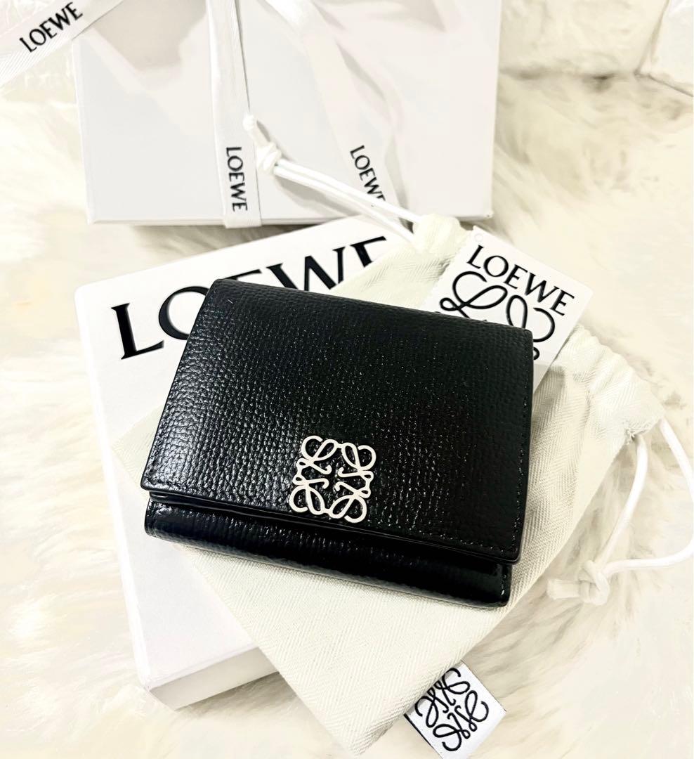 【極上美品】LOEWE ロエベ トライフォールド 三つ折り財布 箱・巾着付き