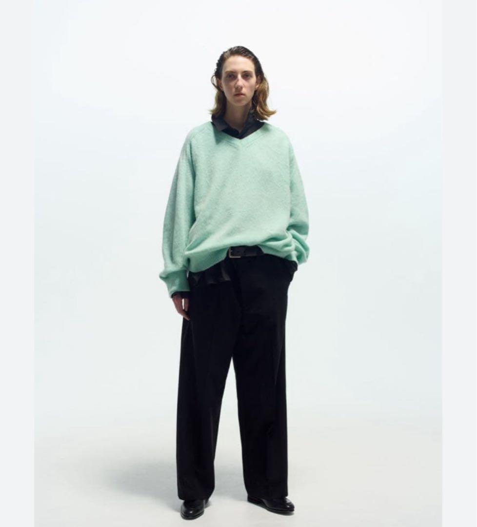 25aw URU(ウル)/V NECK KNIT/L.GREEN 2