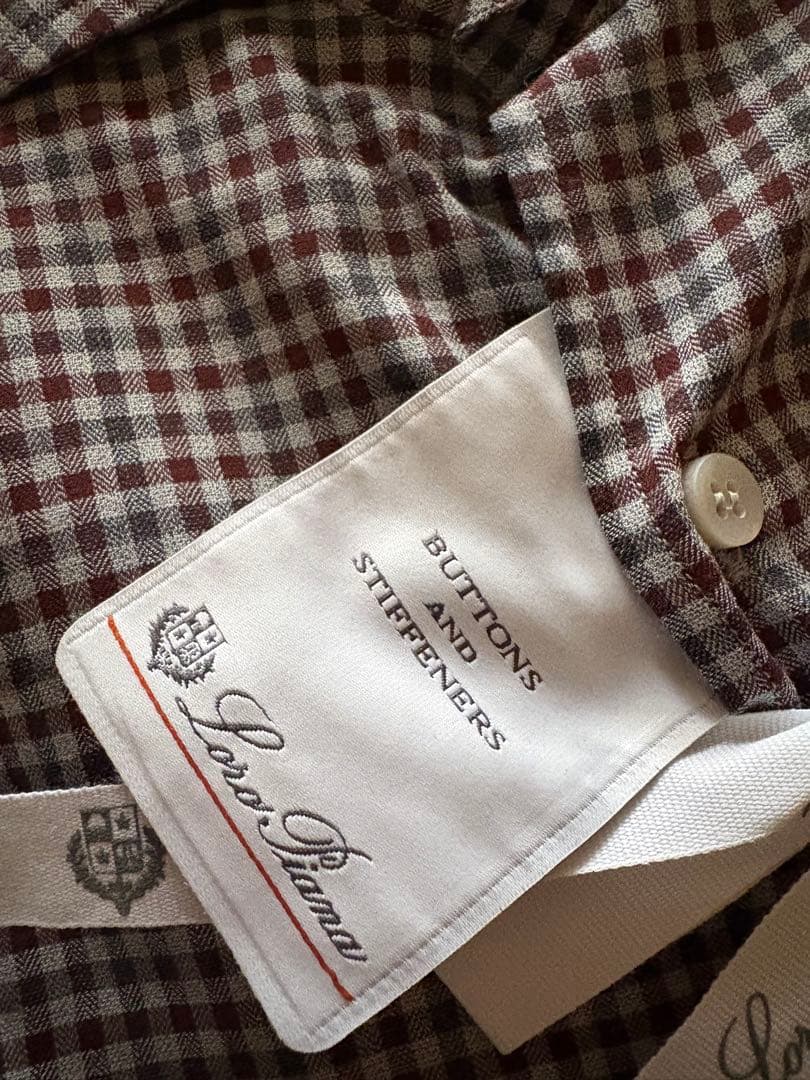新品：LoroPiana（ロロピアーナ）コットンシャツ　Mサイズ