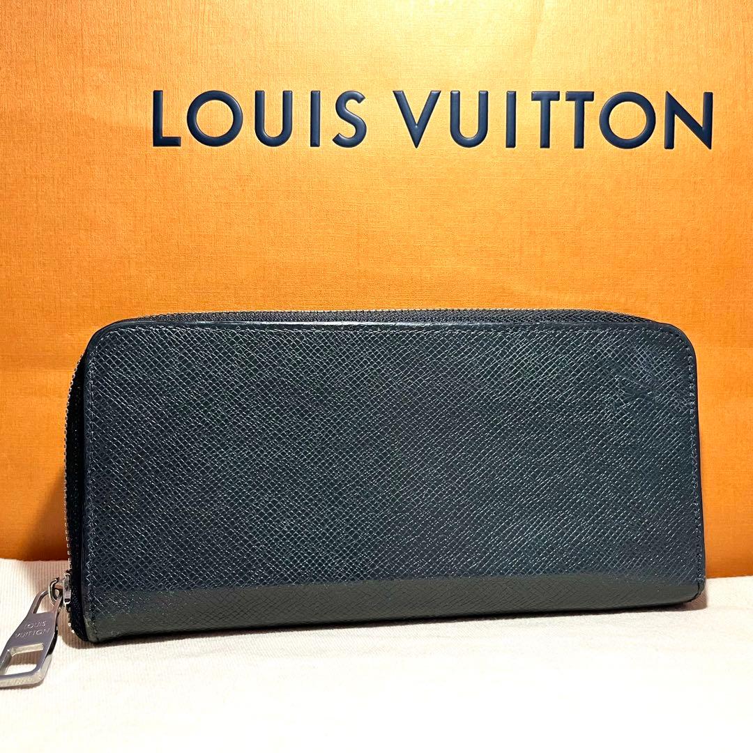 【美品】ルイヴィトン タイガ ジッピーウォレット ブラック系 ヴェルティカル