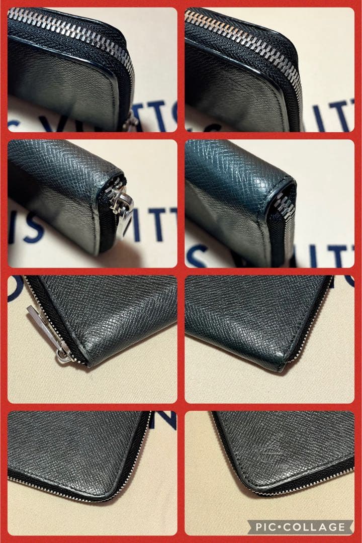 【美品】ルイヴィトン タイガ ジッピーウォレット ブラック系 ヴェルティカル