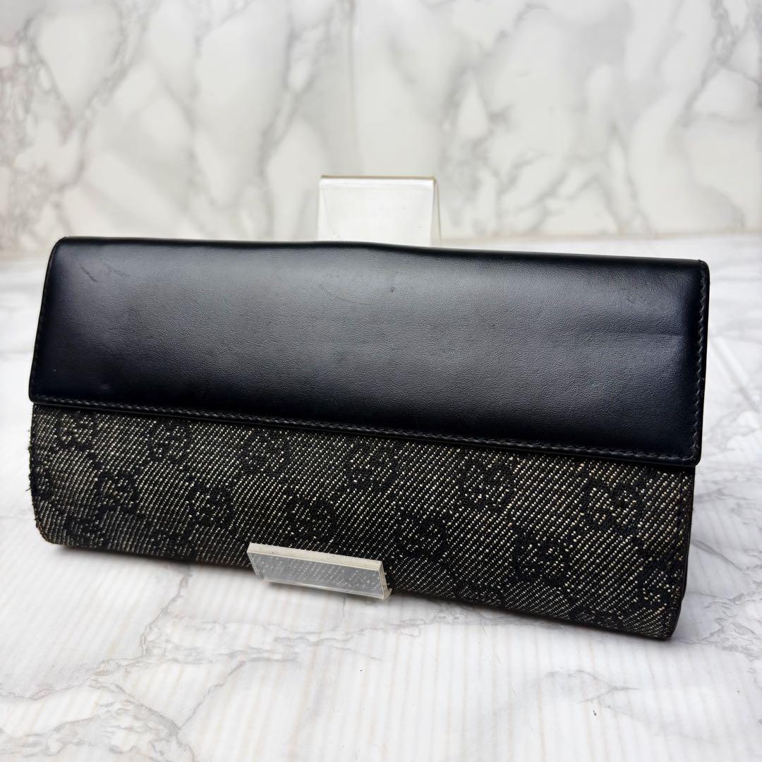 56 GUCCI 長財布 二つ折り財布 ジャッキー GGキャンバス nw8