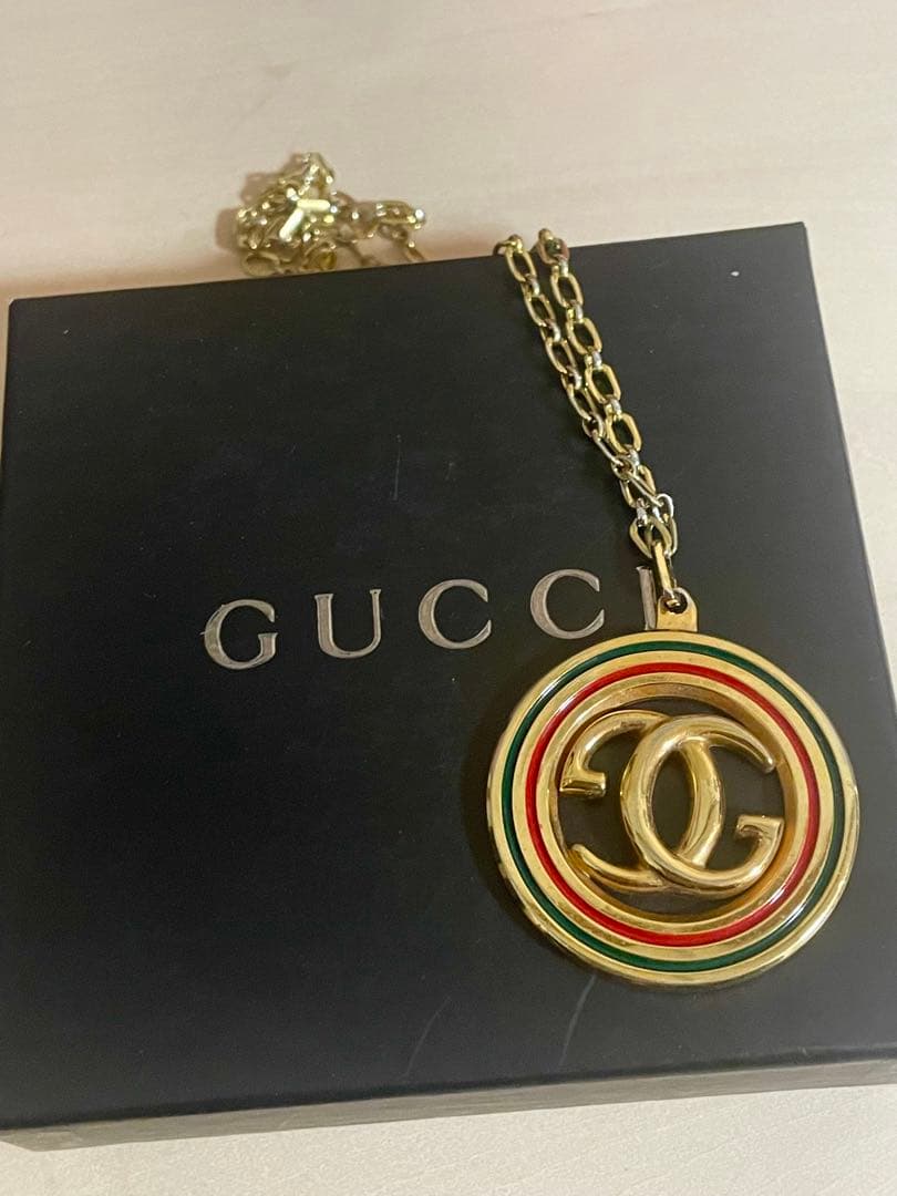 GUCCI グッチ ヴィンテージ シェリーライン Gロゴ ネックレス