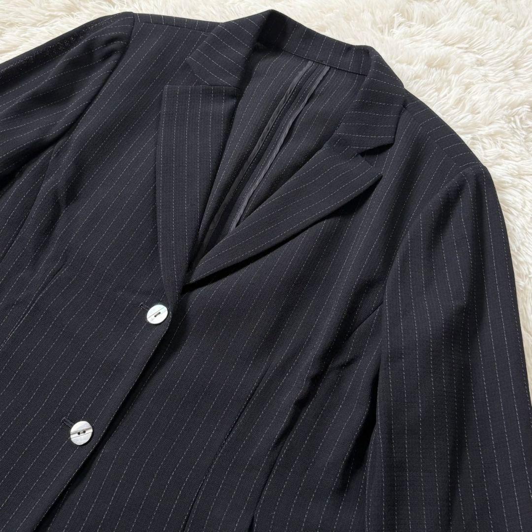 極美品 レリアン スーツ セットアップ ストライプ 春夏用 大きいサイズ 17+