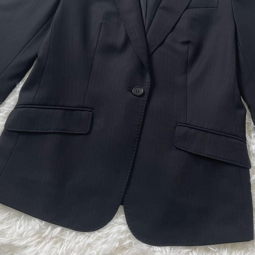 【美品】23区 オンワード樫山 セットアップ パンツスーツ ストライプ 38