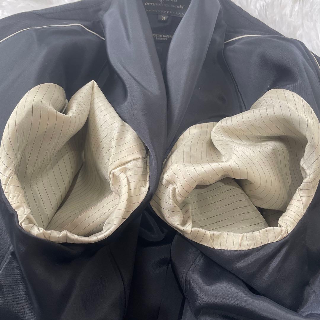 【美品】23区 オンワード樫山 セットアップ パンツスーツ ストライプ 38