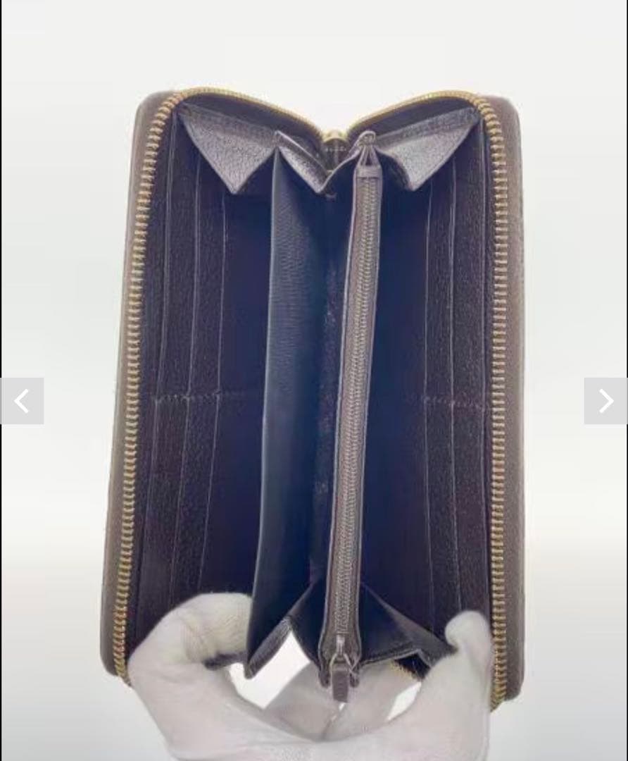 GUCCI GGスプリーム ビー スター ラウンドファスナー 長財布