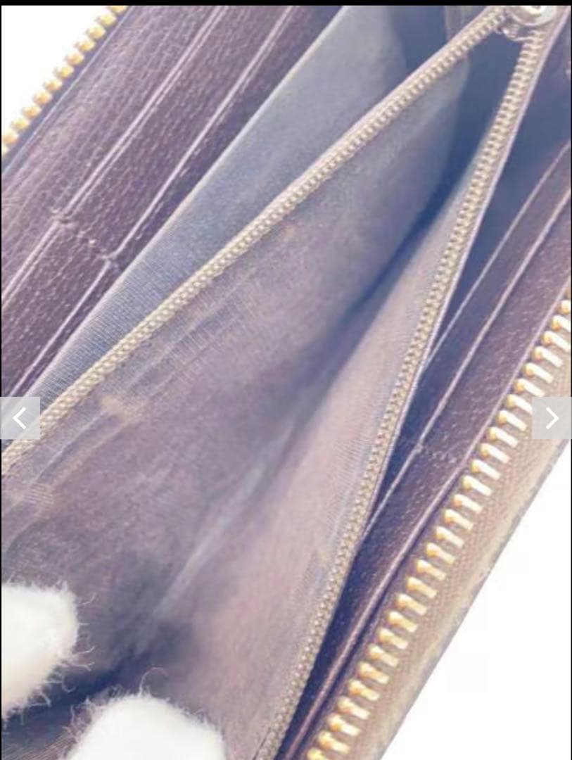 GUCCI GGスプリーム ビー スター ラウンドファスナー 長財布