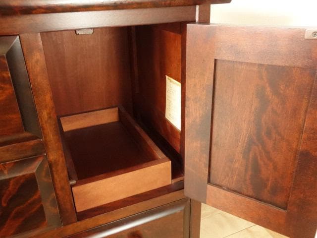 北海道民芸家具　ドレッサー　鏡台　再塗装済　ＵＳＥＤ