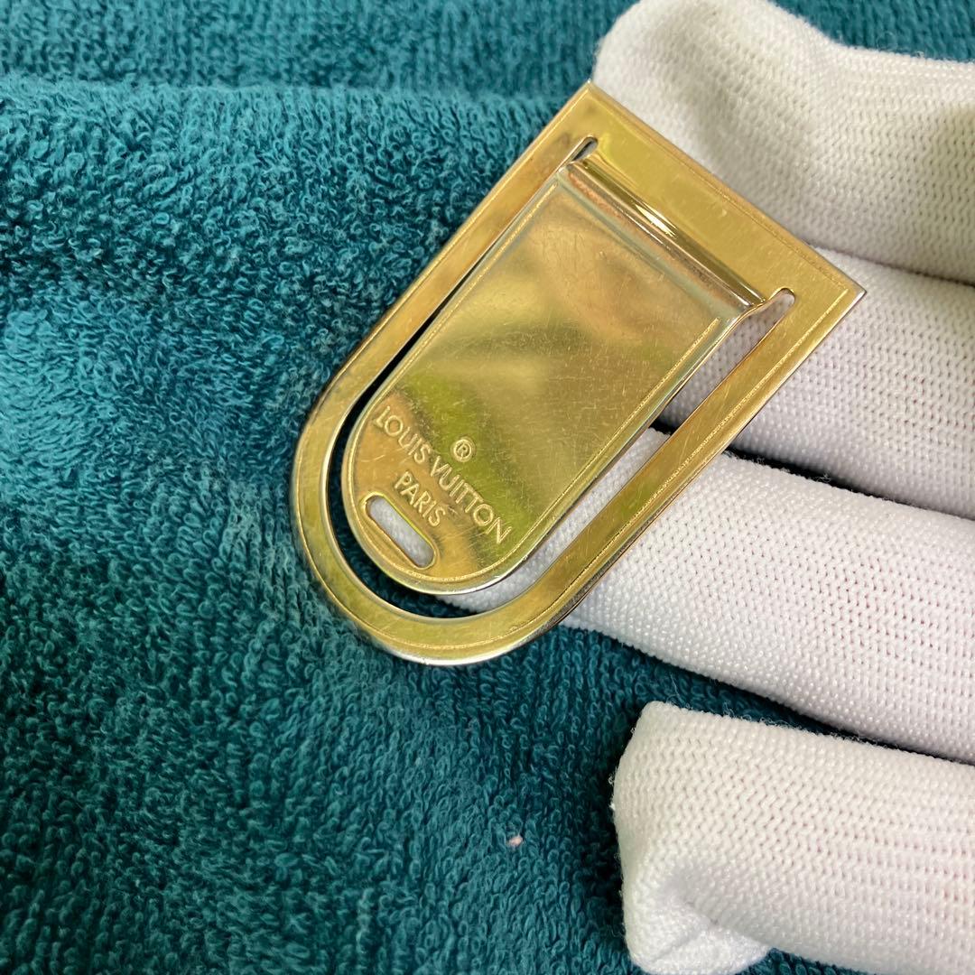 ルイヴィトン/マネークリップ/ロゴ/LV/ゴールド
