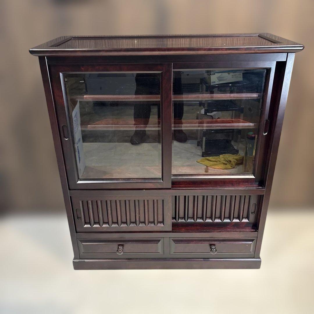 水屋箪笥 茶箪笥 食器棚 レトロ アンティーク　日向民藝　日向民芸