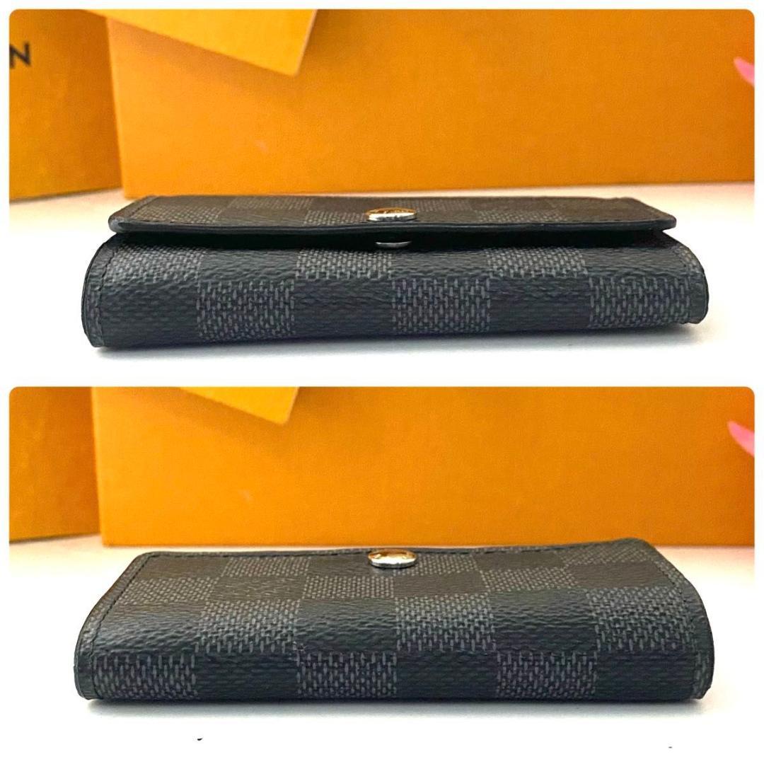 ルイ ヴィトン◎ミュルティクレ6 ダミエ グラフィット キーケース 6連 黒