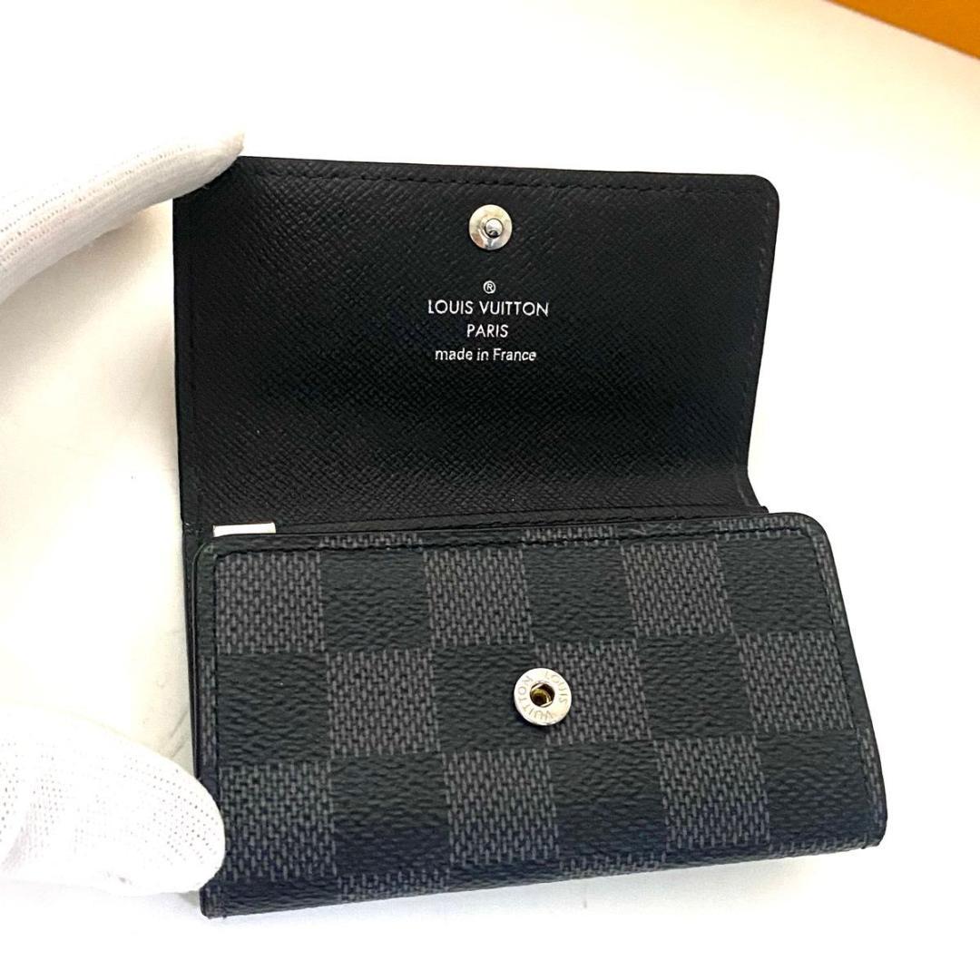 ルイ ヴィトン◎ミュルティクレ6 ダミエ グラフィット キーケース 6連 黒