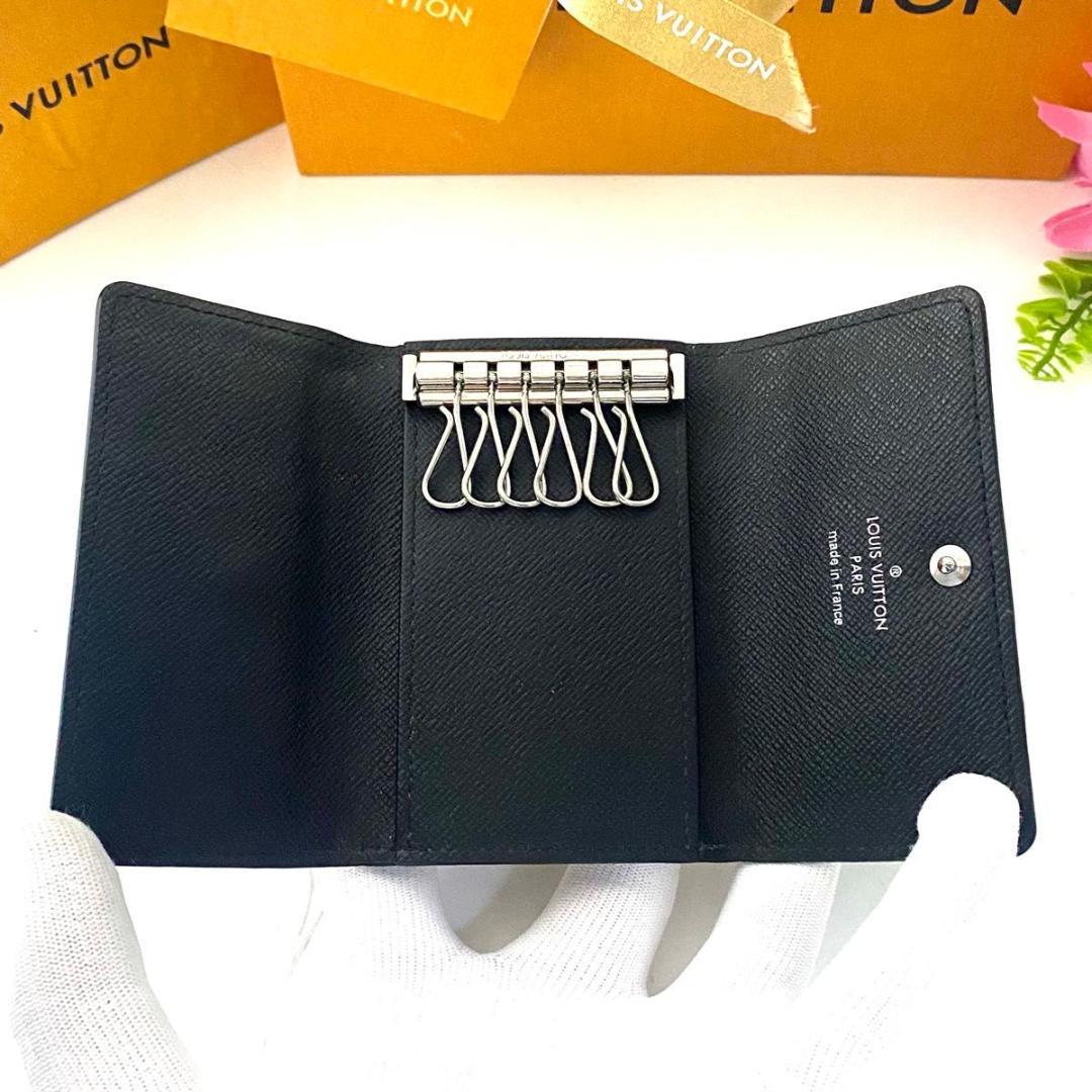 ルイ ヴィトン◎ミュルティクレ6 ダミエ グラフィット キーケース 6連 黒