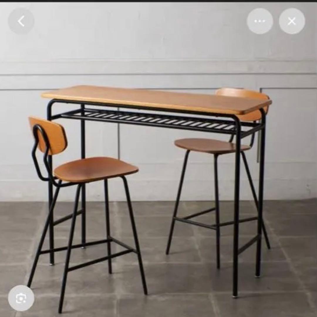 unico skola デスク　カウンターテーブル　チェア　定価7万円相当