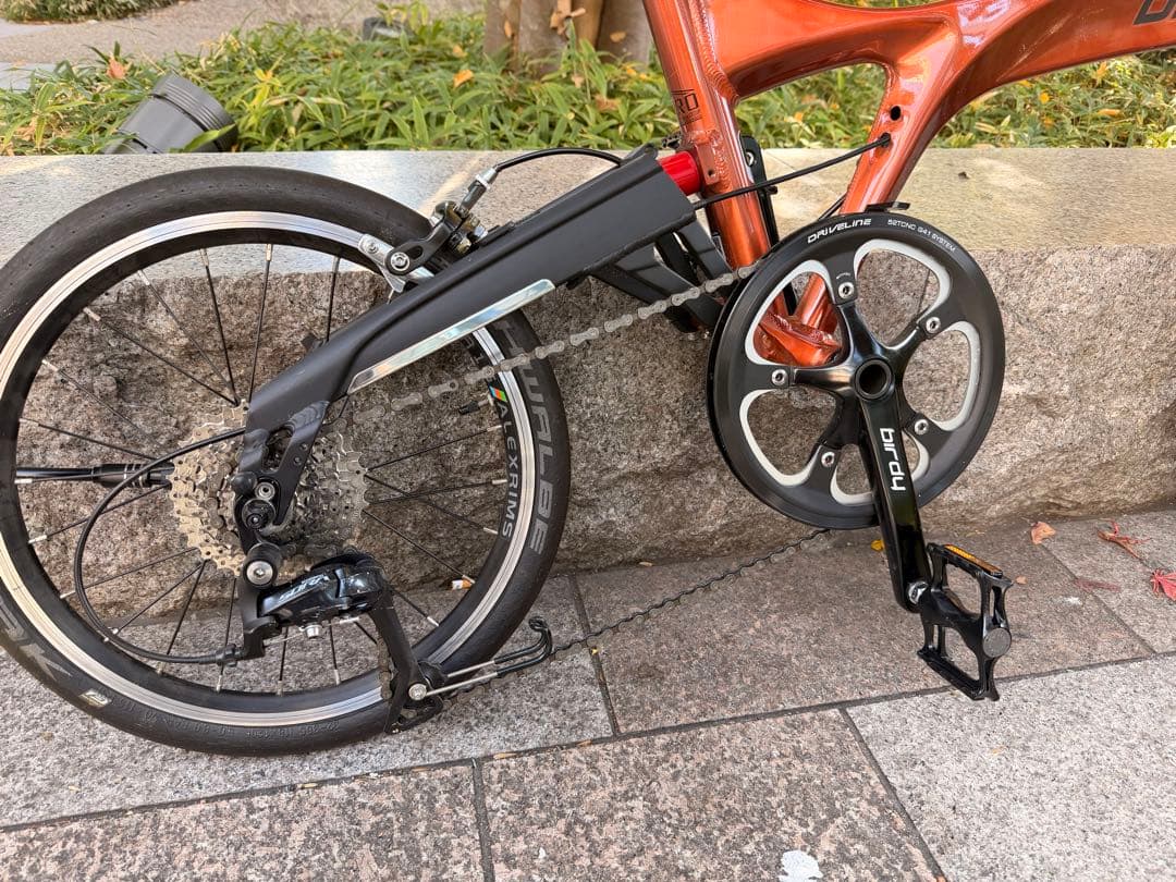 折りたたみ自転車 アルミフレーム オレンジ