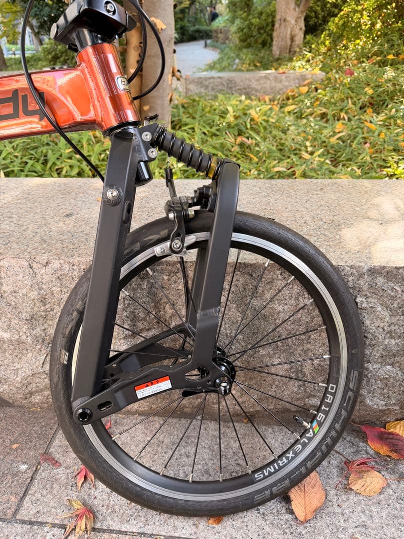 折りたたみ自転車 アルミフレーム オレンジ