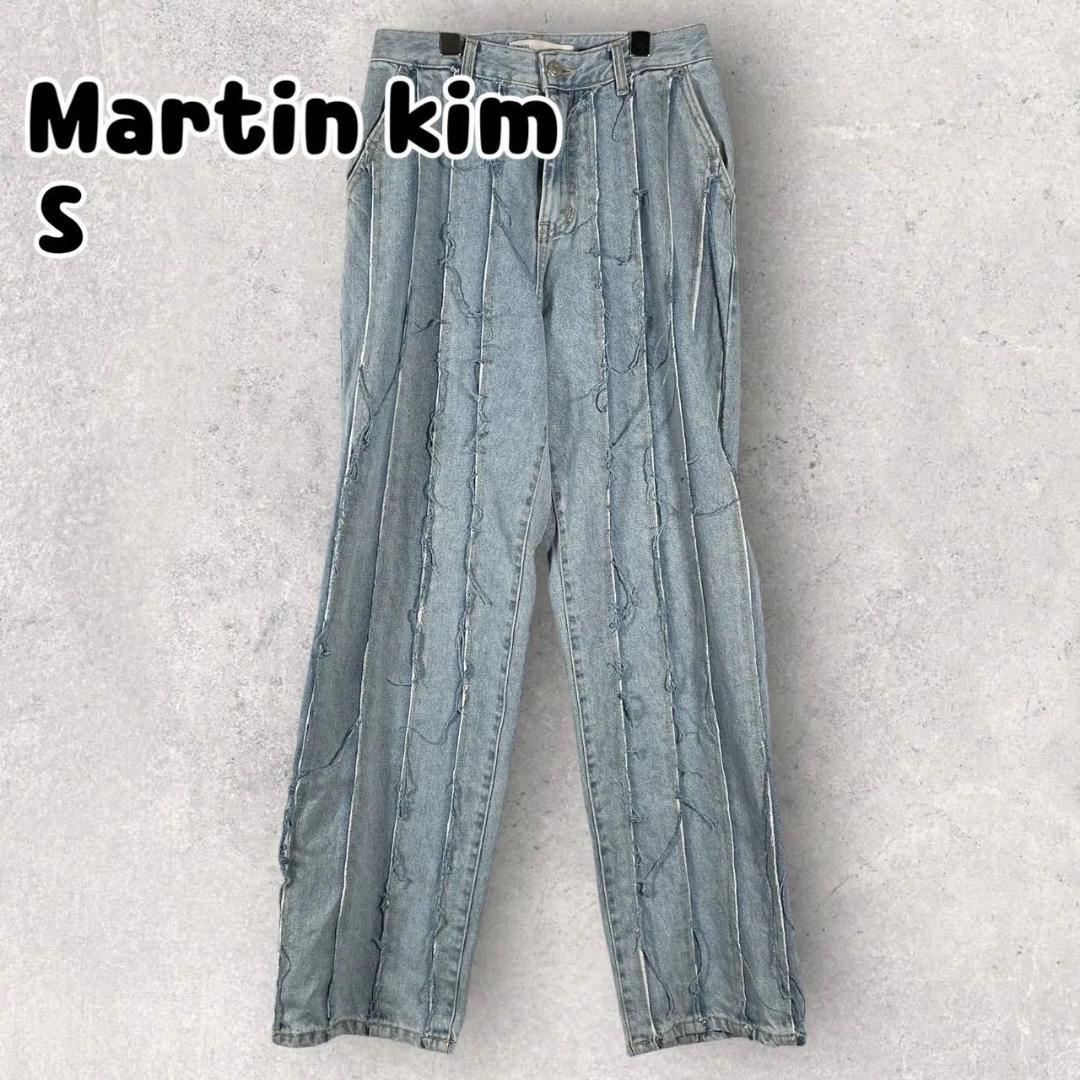 Matin Kim マーティンキム デニムパンツ フリンジ S ライトブルー