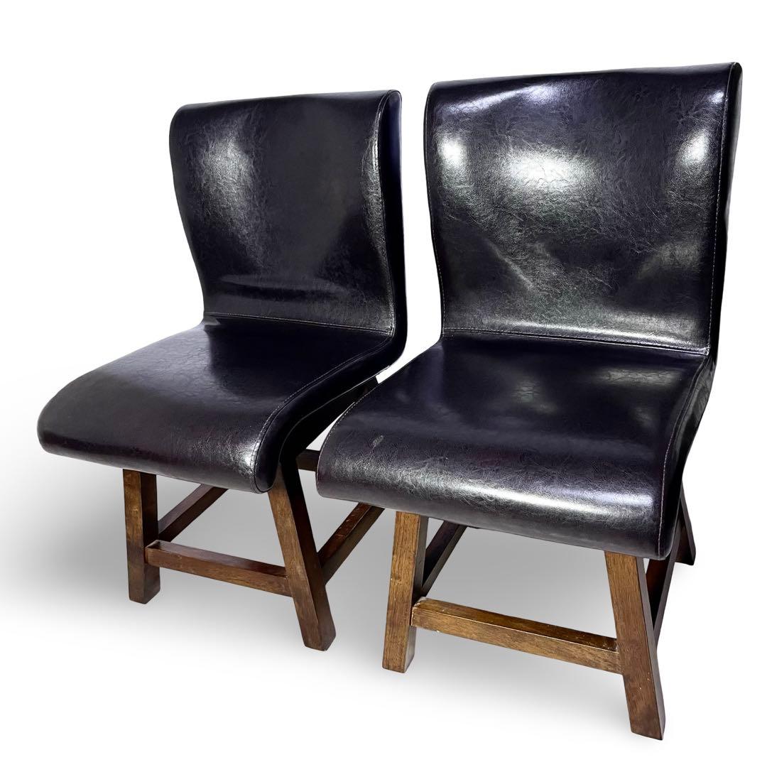 ViViV♪美品✨モリシゲ 2脚セット アンティーク調 北欧風 回転チェア