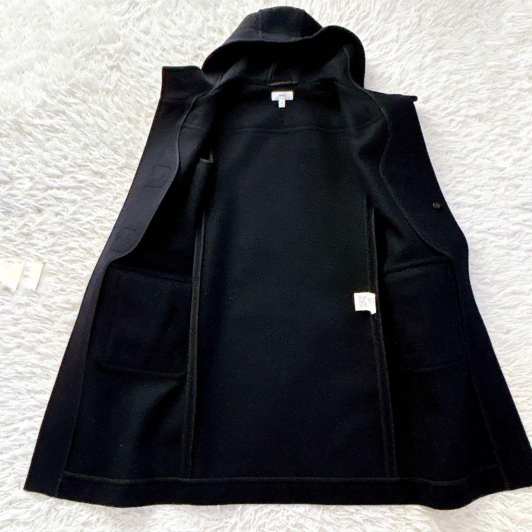 美品　HYKE ダッフルコート　ロングコート　ロング丈　トグル　ネイビー