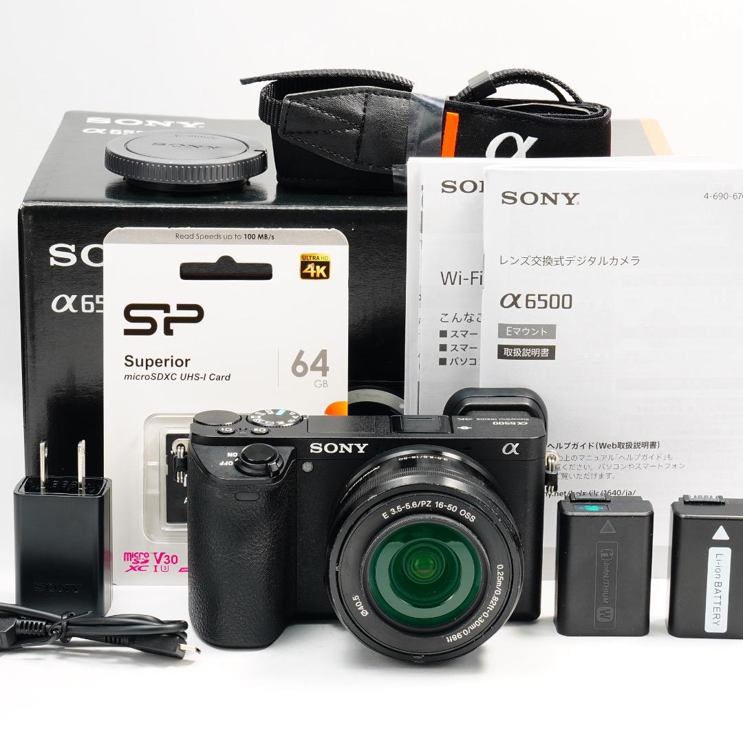 SONY α6500 極上美品 4K動画 レザーケース付 完全装備セット