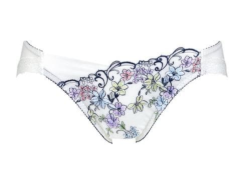 ワコール ルジェ ブラジャーF65 &ショーツM　白紺花柄