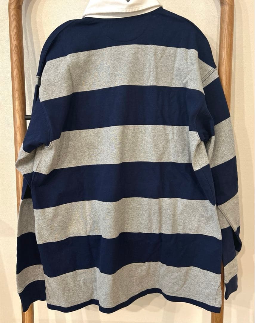ラルフローレン　ビッグ フィット ストライプド ジャージー ラグビー シャツ