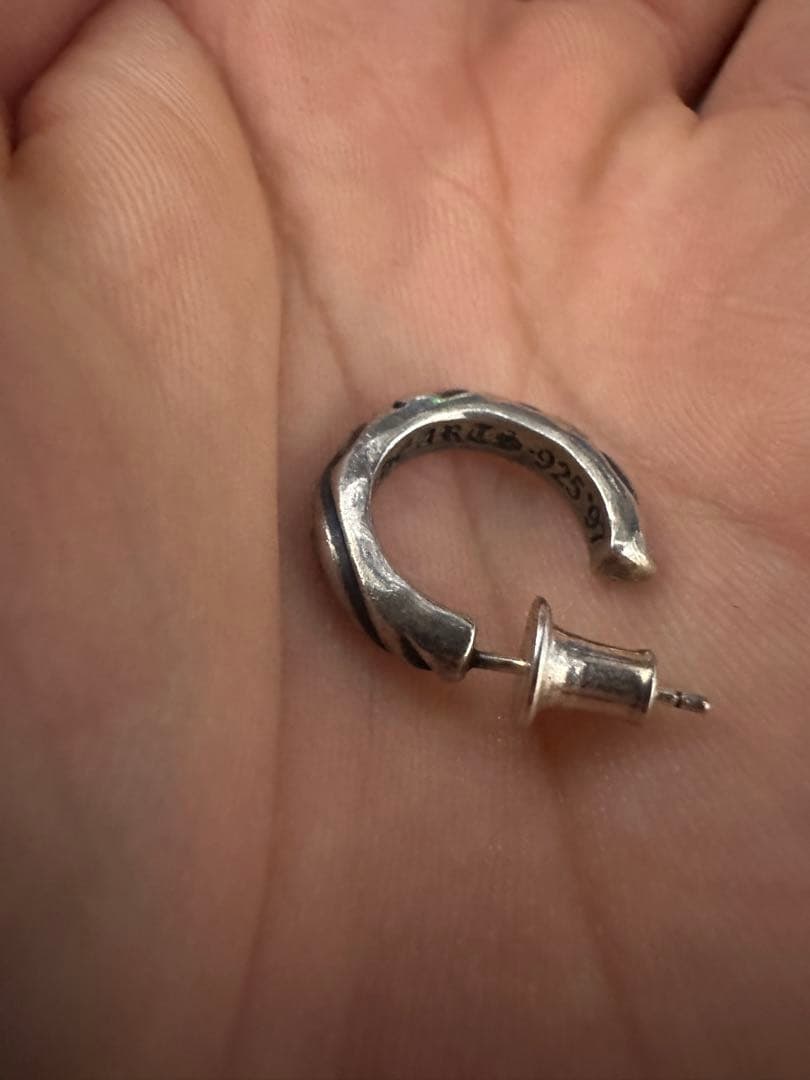 Chrome Hearts クロムハーツ スクロール フープイヤリング ピアス