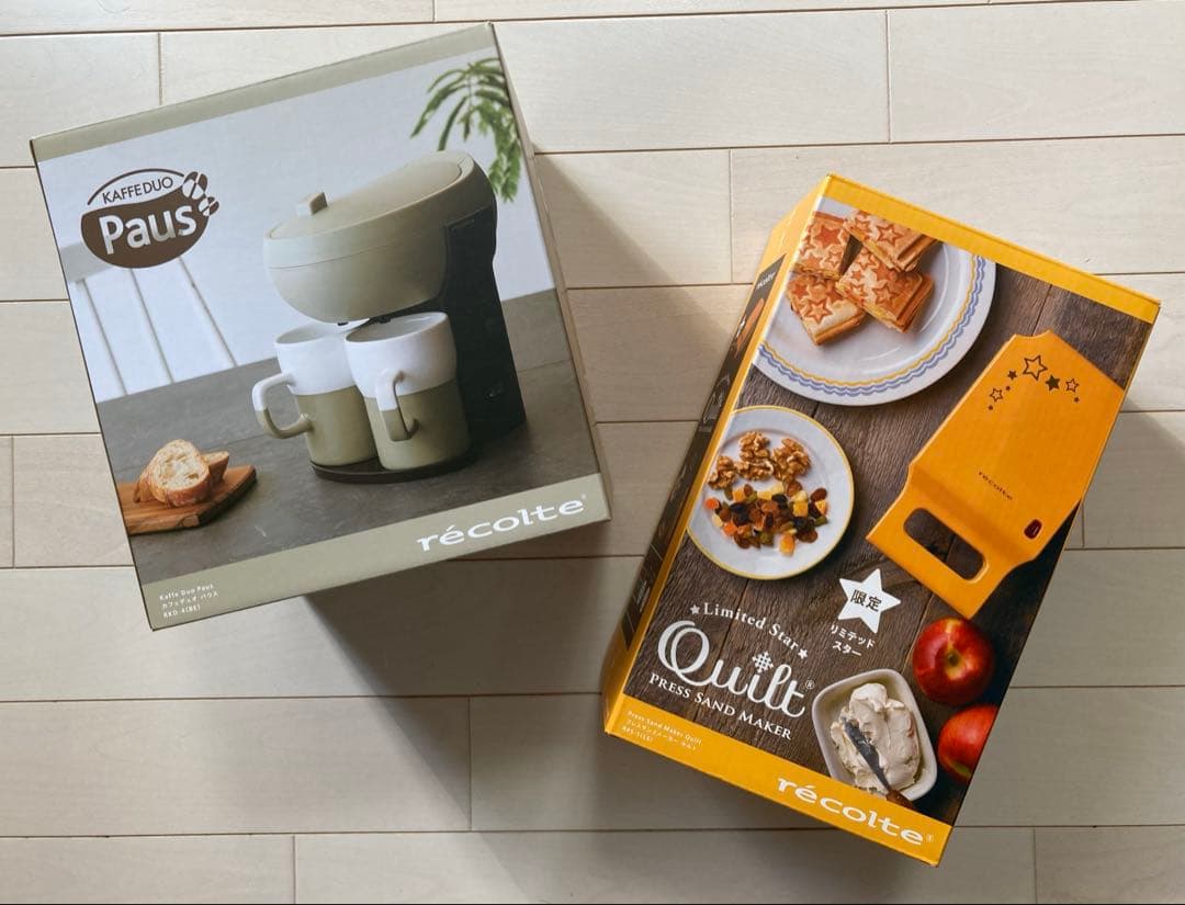 recolte 限定 プレスサンドメーカー キルト カフェドュオ パウス