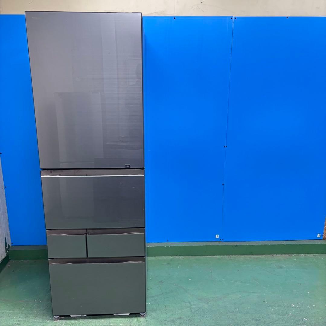 671東芝大型冷蔵庫　500L強　スリム　自動製氷　USB 右開き　小型　家庭用