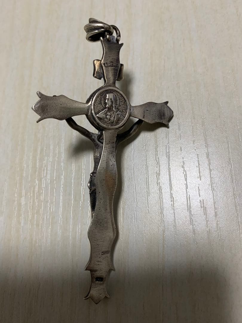 特大　ロザリオ　ペンダントトップ　silver