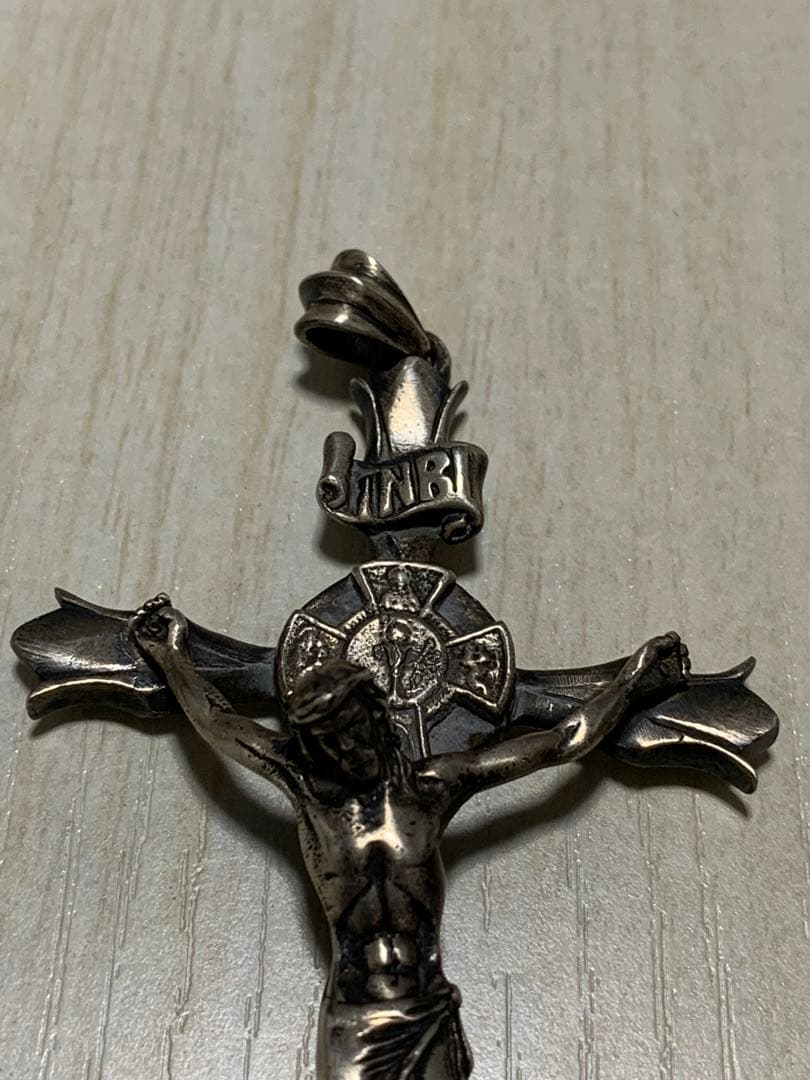 特大　ロザリオ　ペンダントトップ　silver