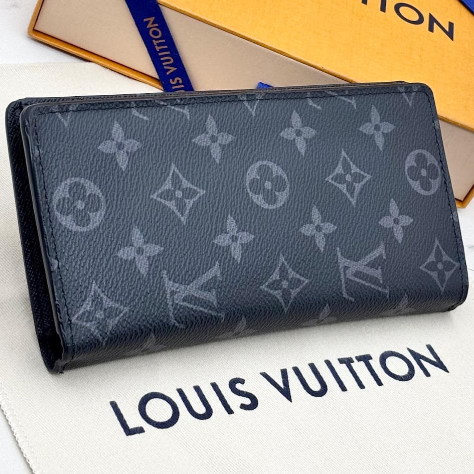 【極美品・IC搭載】ルイヴィトン　モノグラム　エクリプス　ポルトフォイユブラザ