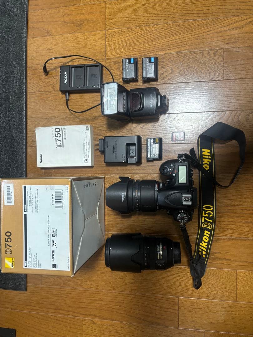 NikonD750本体と付属品. 全即使用可能品