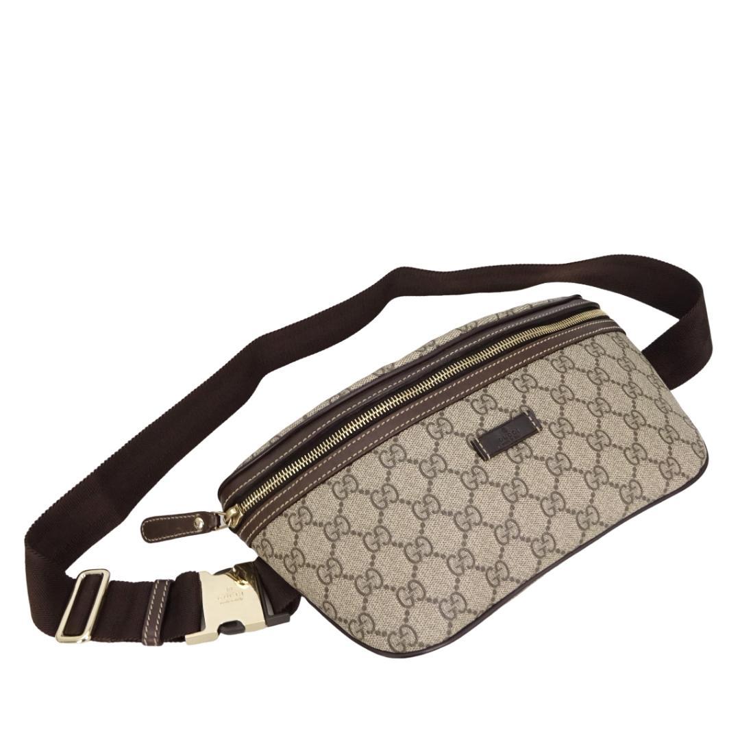 本物美品■グッチ■GGスプリーム/ベルトバッグ/ボディバッグ/ウエストバッグ