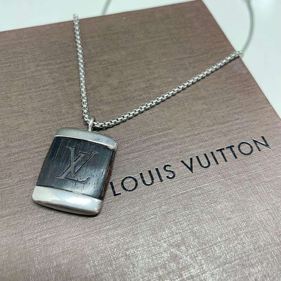 サ*ユ様 LOUIS VUITTON M65372 ウッド　シルバー ネックレス