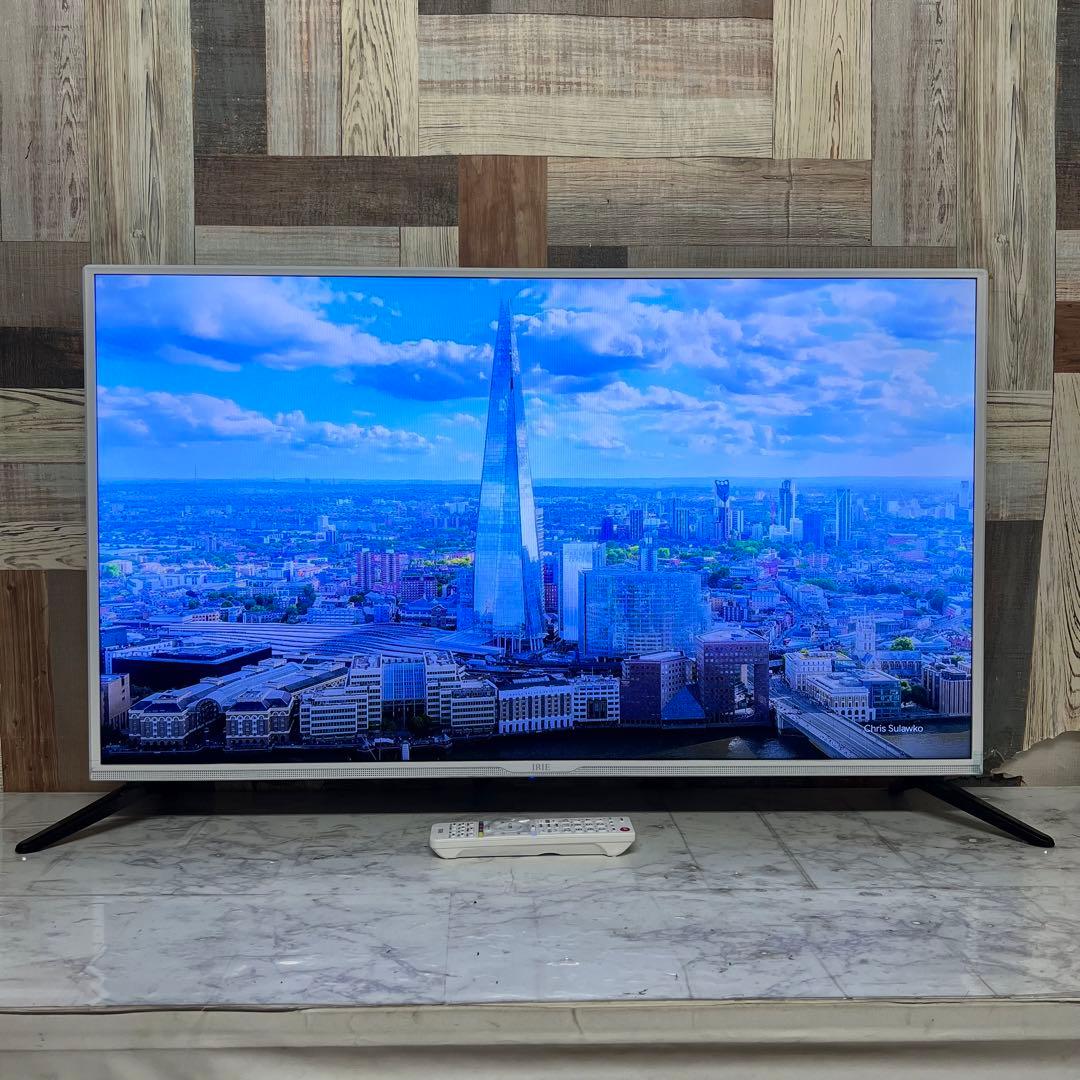 即日受渡❣️昨年購入IRIE40型液晶テレビWチューナー裏録可。希少ホワイトモデル