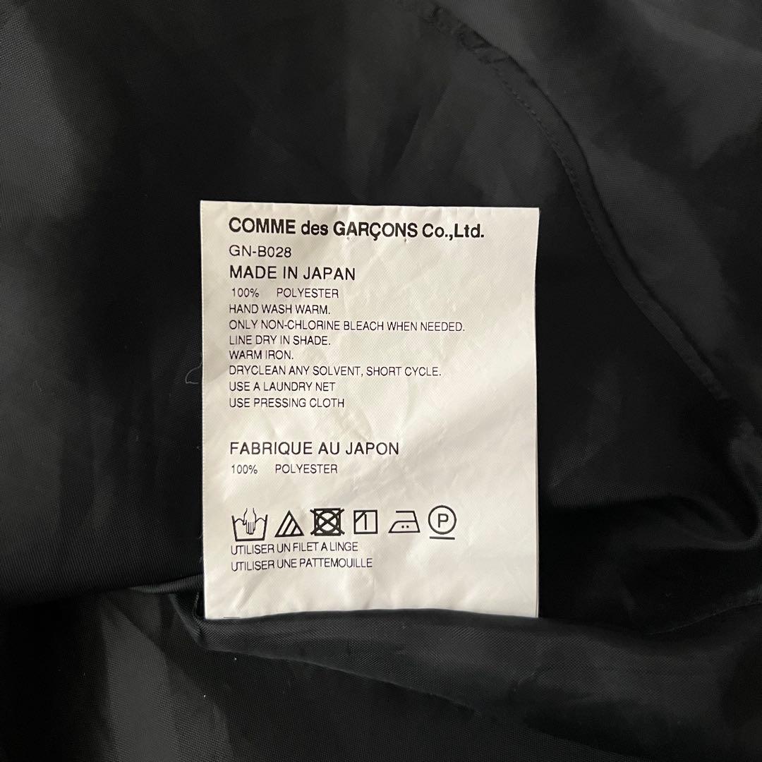 ほぼ未使用 コムデギャルソン AD2024 長袖シャツ ブラック 黒 XS