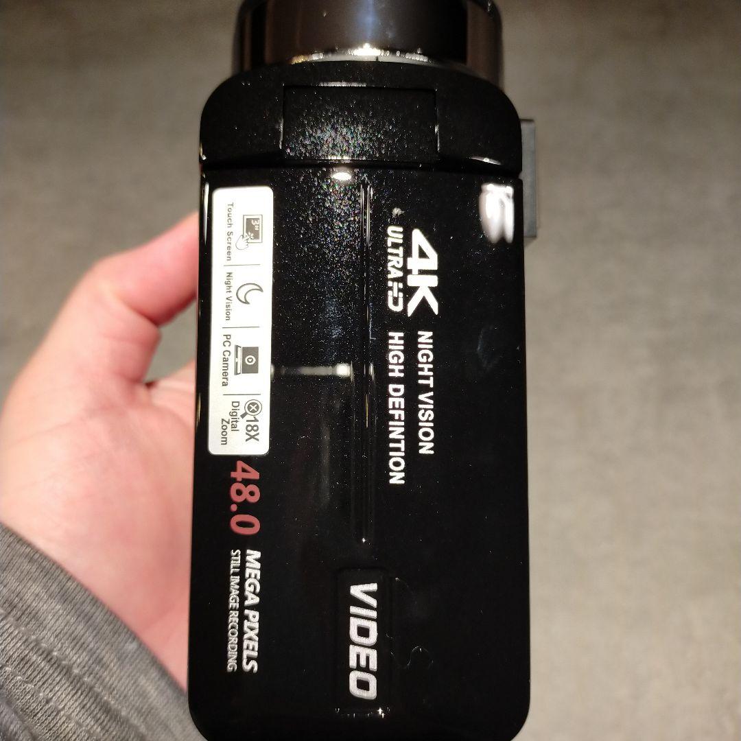 4Kカメラ　ビデオカメラ　18X タッチパネル　ハンディ