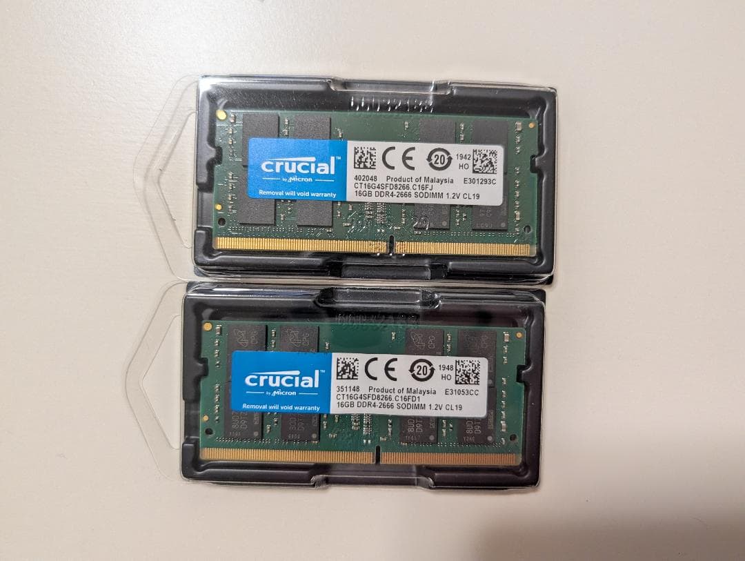 メモリー Crucial SODIMM 32GB (16Gx2) DDR4-2666