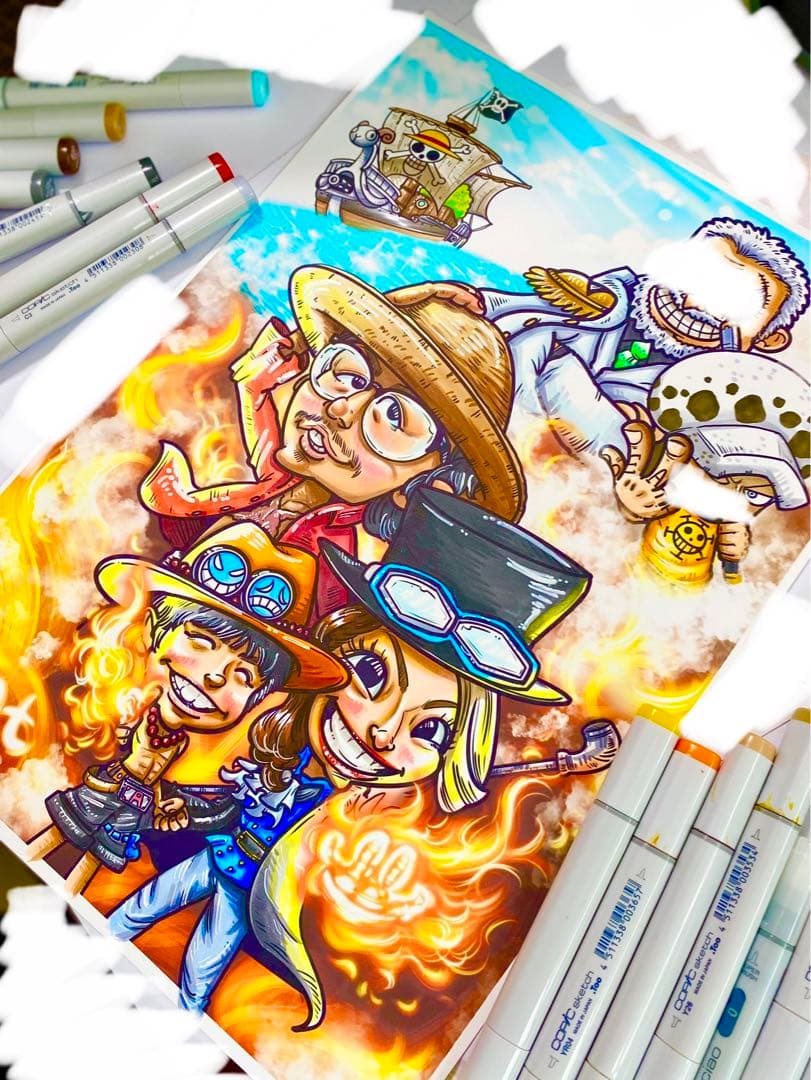 世界で1枚のオーダーメイド似顔絵★プレミアムver☆記念日★