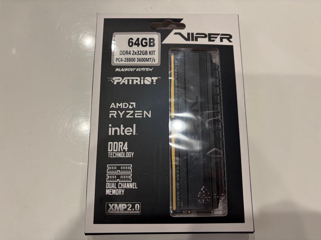 メモリー Patriot Viper4 DDR4 3600MHz 64GB