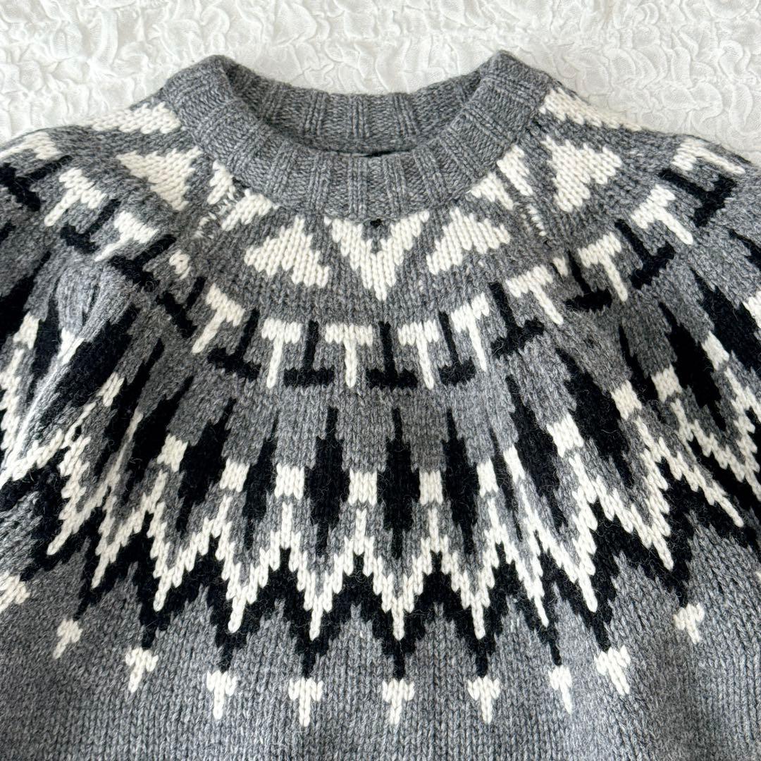 【新品 未使用】MACHATT マチャット ローゲージノルディック柄ニット