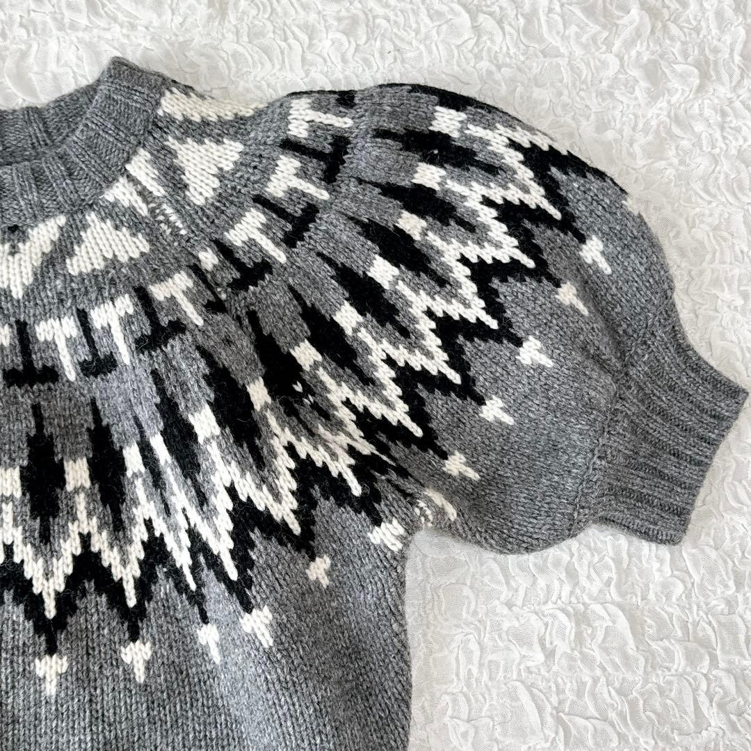 【新品 未使用】MACHATT マチャット ローゲージノルディック柄ニット