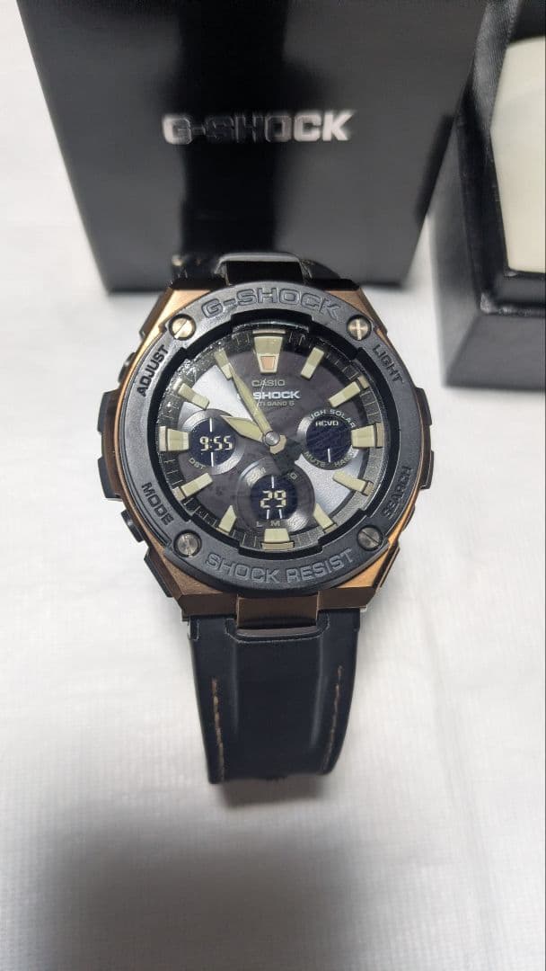 G-SHOCK 電波　GST-W120L-1AJF G-STEEL タフレザー