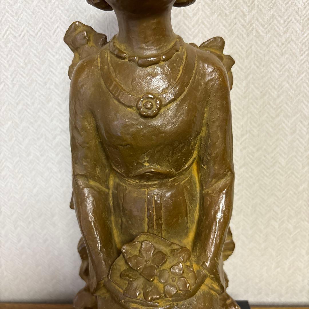 さっちゃん専用、ブロンズ像\"ねがい\" 矢野秀徳作