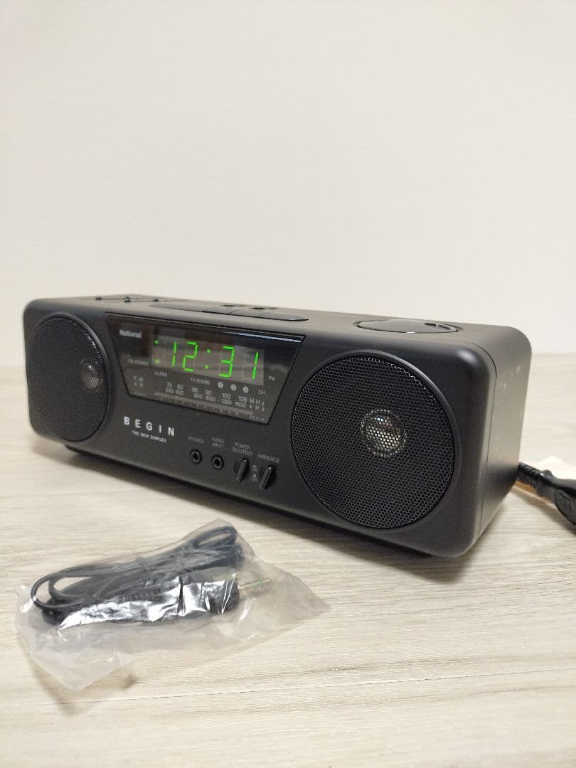超美品 1988年製 ナショナル クロックラジオ BEGIN RC-X210