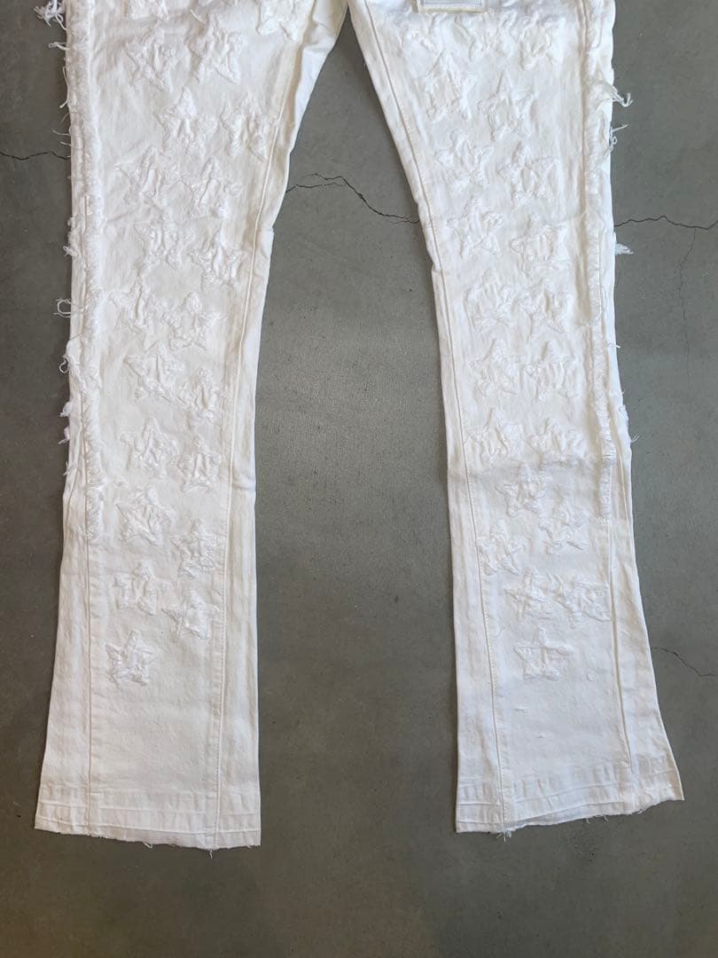 【新品未使用】VALABASAS バラバサス ホワイトスターフレアデニム 30