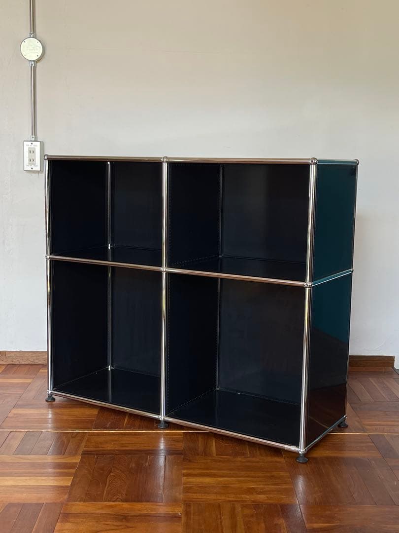 USM ハラー システム 2列 2段 キャビネット レコードラック ブラック