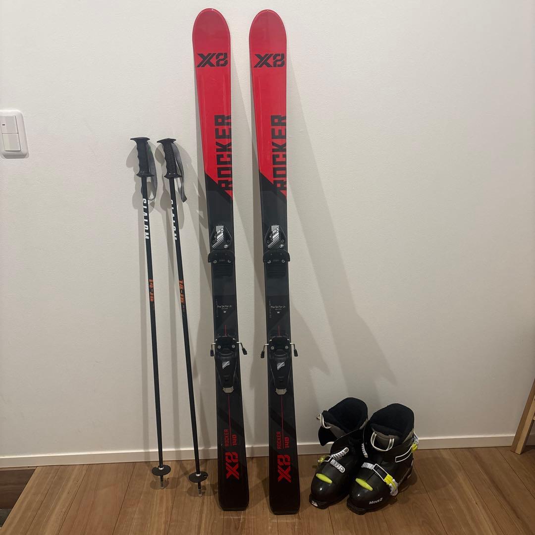 ROCKER X8スキー板140cm 4セット（おまけゴーグル付き）